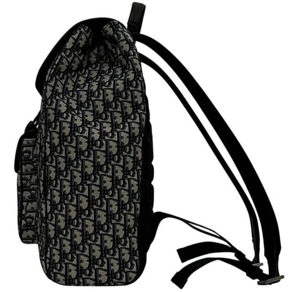 Christian Dior Backpack Saddle Black Beige Navy main image 4